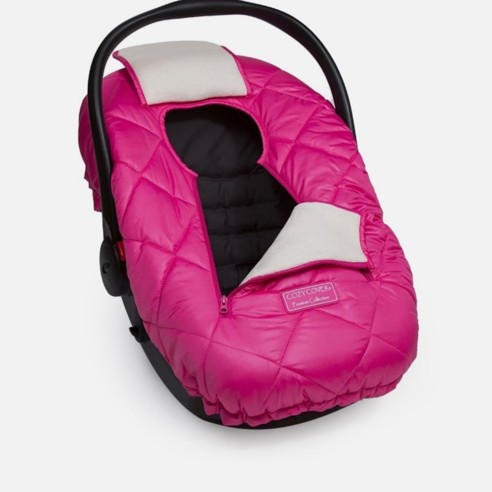 Quilted Infant Car Seat Footmuff - Hot Pink
